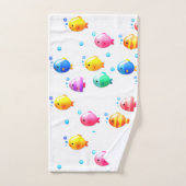 幸カラフルせな魚 バスタオルセット (ハンドタオル)