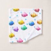 幸カラフルせな魚 バスタオルセット (ウォッシュタオル)