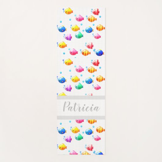 幸カラフルせな魚 ヨガマット (正面)