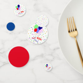 幸カラフルせな40歳の誕生日バルーン紙吹雪 コンフェッティ