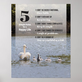 幸シンプルせな生活のルール ポスター