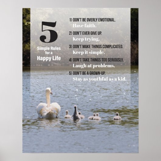 幸シンプルせな生活のルール ポスター (正面)