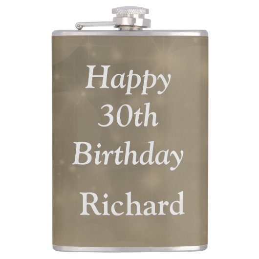 幸スタイリッシュせな30歳の誕生日 フラスク (正面)