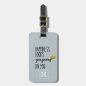 幸パーソナライズされたせがお似合い ラゲッジタグ (正面縦)