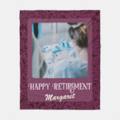 幸パーソナライズされたせなナース退職金 フリースブランケット (正面)