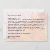 幸パーソナライズされたせな先生の日サンキューカード。 サンキューカード (裏面)