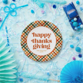 幸パーソナライズされたせな感謝祭 ペーパープレート (パーティー)