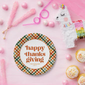 幸パーソナライズされたせな感謝祭 ペーパープレート (パーティー)