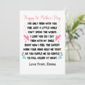 幸パーソナライズされたせな1日目の母の日，名前をカスタムする シーズンカード (スタンド正面)