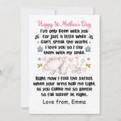 幸パーソナライズされたせな1日目の母の日、名前をカスタムする シーズンカード (正面)