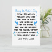 幸パーソナライズされたせな1日目の母の日，名前をカスタムする シーズンカード (スタンド正面)