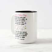 幸パーソナライズされたせな1日目の母の日,名前をカスタムする ツートーンマグカップ (正面左)