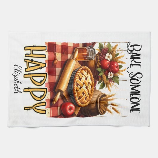 幸パーソナライズされたせにする キッチンタオル (横)