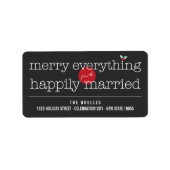 幸メリー意に満ちた演説の全結婚した部 ラベル (正面)