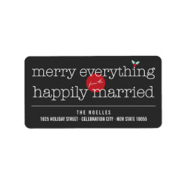 幸メリー意に満ちた演説の全結婚した部 ラベル