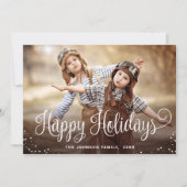 幸モダンせな休日4 PHOTOクリスマスグリーティング シーズンカード (正面)