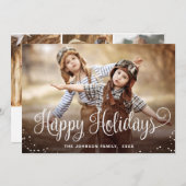 幸モダンせな休日4 PHOTOクリスマスグリーティング シーズンカード (正面/裏面)