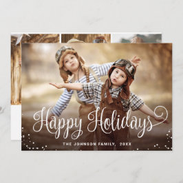 幸モダンせな休日4 PHOTOクリスマスグリーティング シーズンカード