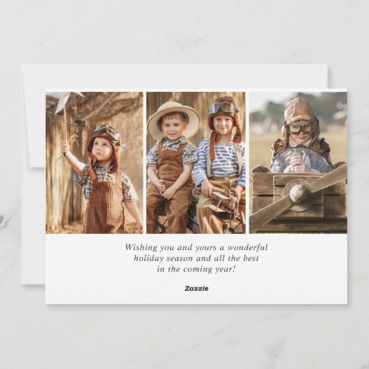 幸モダンせな休日4 PHOTOクリスマスグリーティング シーズンカード (裏面)