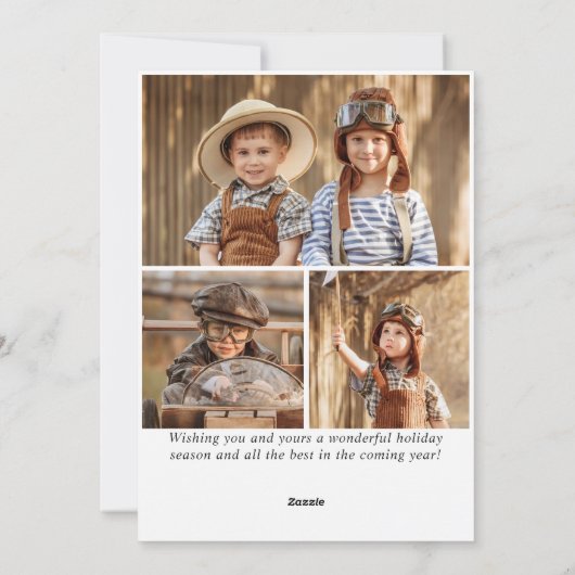 幸モダンせな休日4 PHOTOクリスマスグリーティング シーズンカード (裏面)