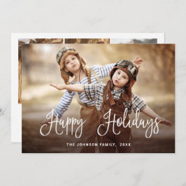 幸モダンせな休日4 PHOTOクリスマスグリーティング シーズンカード