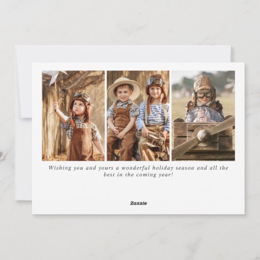 幸モダンせな休日4 PHOTOクリスマスグリーティング シーズンカード (裏面)