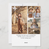 幸モダンせな休日4 PHOTOクリスマスグリーティング シーズンカード (裏面)