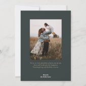 幸モダンせな感謝祭とヴィンテージ花模様 シーズンカード (裏面)