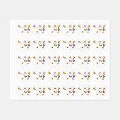 幸モダンせな感謝祭の陽気なデザイン ラベル (シート)