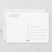 幸モダンせな新年の手書家族の写真 シーズンカード (裏面)