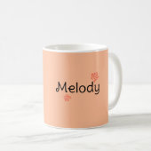 幸モダン幸な母の日の水の色フローラ コーヒーマグカップ (正面右)