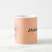 幸モダン幸な母の日の水の色フローラ コーヒーマグカップ (中央)