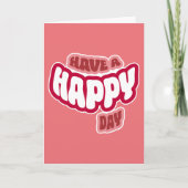 幸モダン意(誕生)日文字折り畳みグリーティングカード カード (正面)