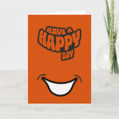 幸モダン意(誕生)日文字折り畳みグリーティングカード カード (正面)