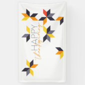 幸モダン福感謝祭の陽気なデザイン 横断幕 (縦)