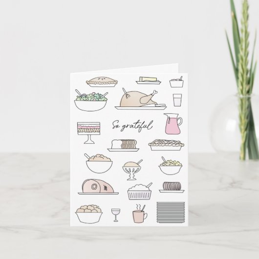 幸ユーモアのあるせな感謝祭 カード (正面)