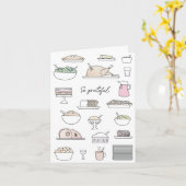 幸ユーモアのあるせな感謝祭 カード (黄色い花)