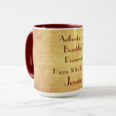 幸ユーモアのあるせな30歳の誕生日 マグカップ (正面左)