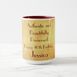 幸ユーモアのあるせな40歳の誕生日 マグカップ