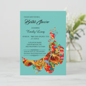 幸先良中国のいクラウドドラゴンブライダルシャワー 招待状 (スタンド正面)