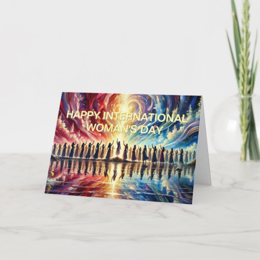 幸国際的せな女の日 カード (正面)