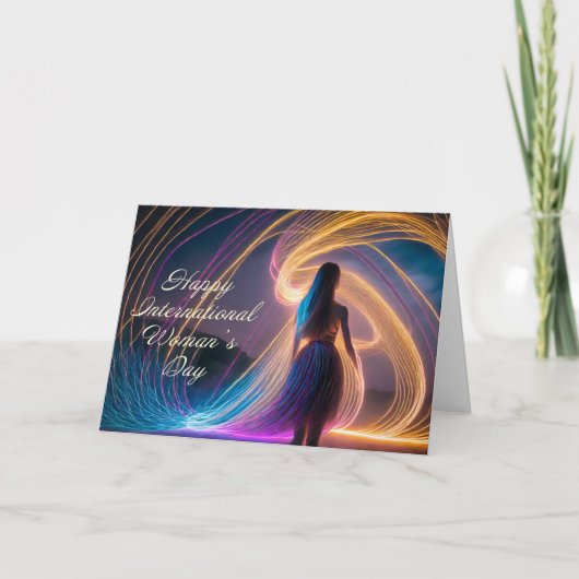 幸国際的せな女の日 カード (正面)