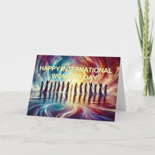 幸国際的せな女の日 カード (正面)