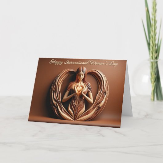 幸国際的せな女性の日 カード (正面)