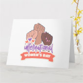 幸国際的せな女性の日 カード (黄色い花)