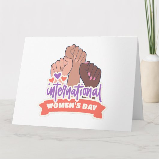 幸国際的せな女性の日 カード (正面)
