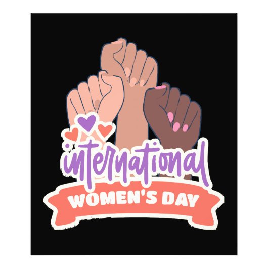 幸国際的せな女性の日 フォトプリント            (正面)