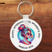 幸国際的せな女性の日 | 3月8日 キーホルダー (裏面)