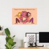 幸国際的せな女性の日（3月8日） ポスター (ホームオフィス)