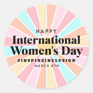 幸国際的せな女性の日   3月8日 ラウンドシール